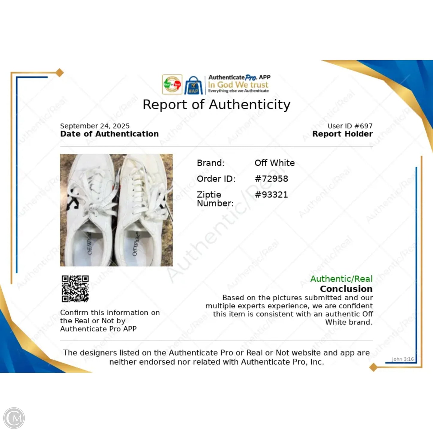 Shoes Luxury Designer By Off-white In White, Size: 10.5