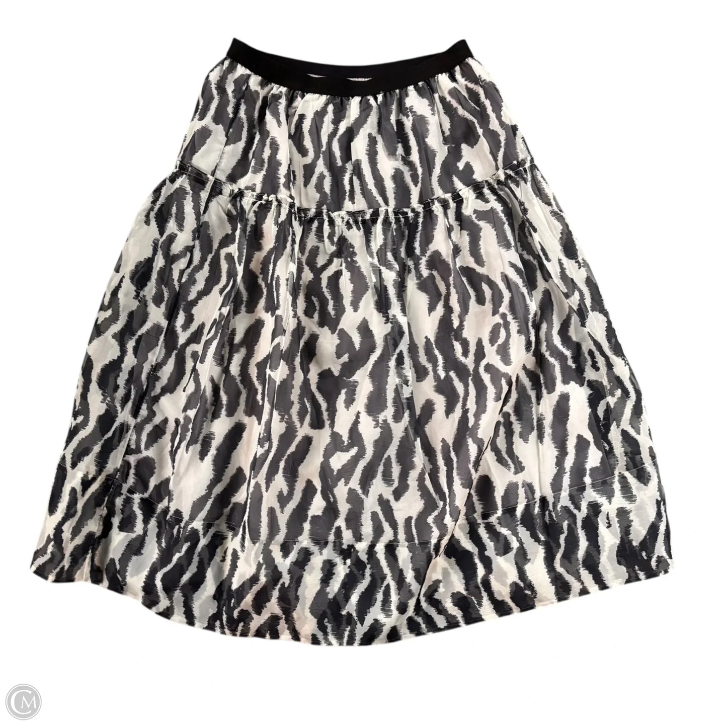 Skirt Midi By Maeve In Black & White, Size: M