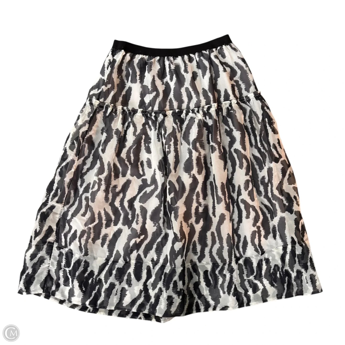 Skirt Midi By Maeve In Black & White, Size: M