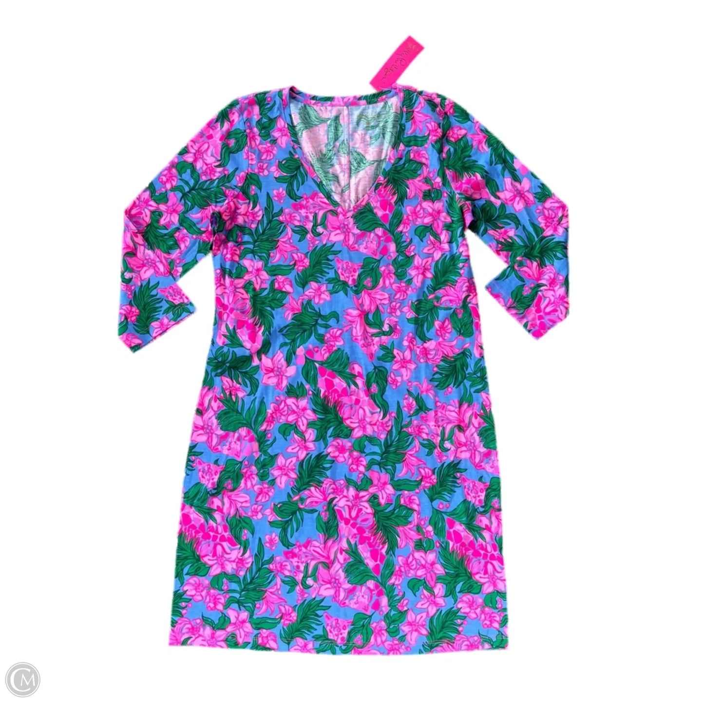Dress Designer By Lilly Pulitzer In Floral Print, Size: L