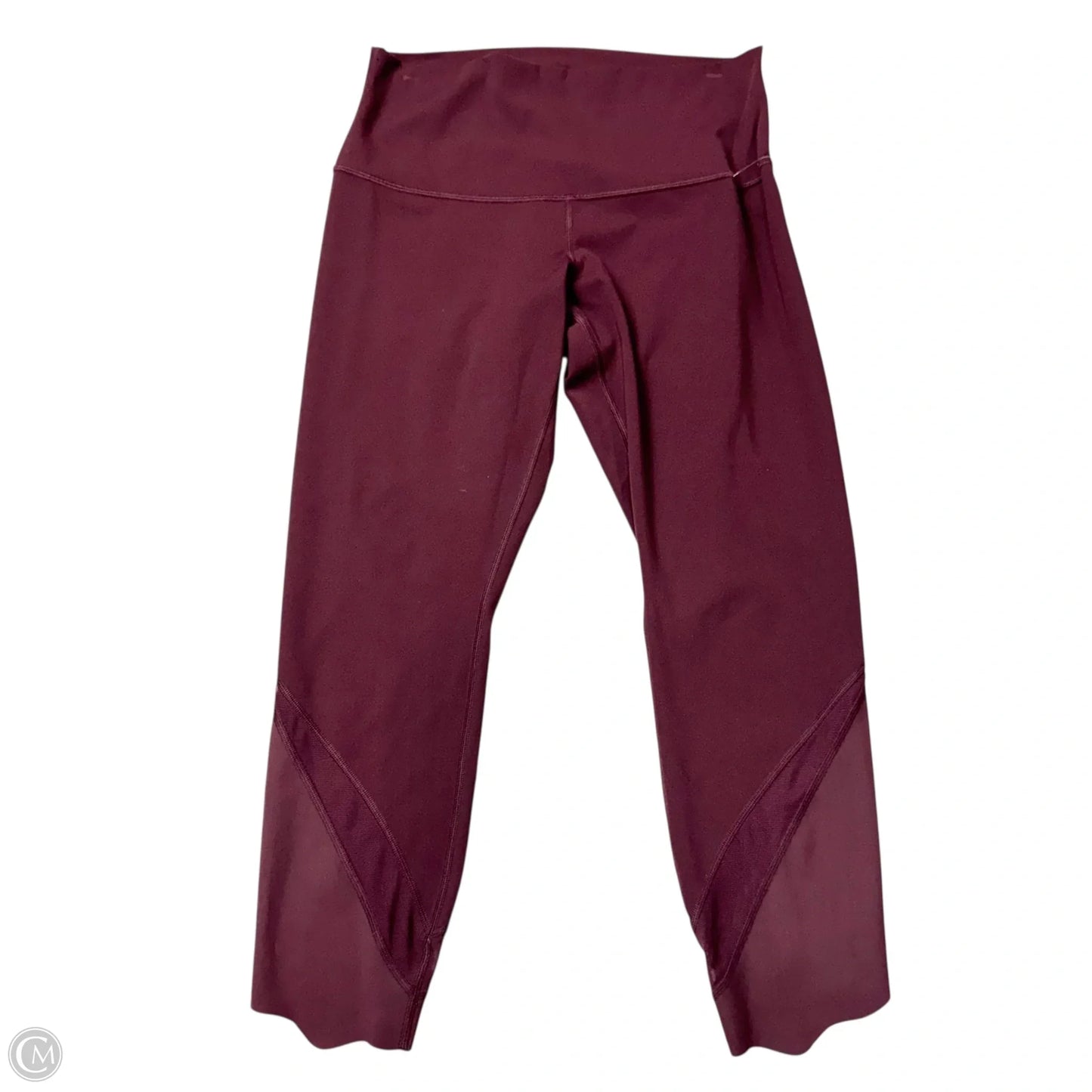Athletic Leggings Capris By Lululemon In Maroon, Size: L