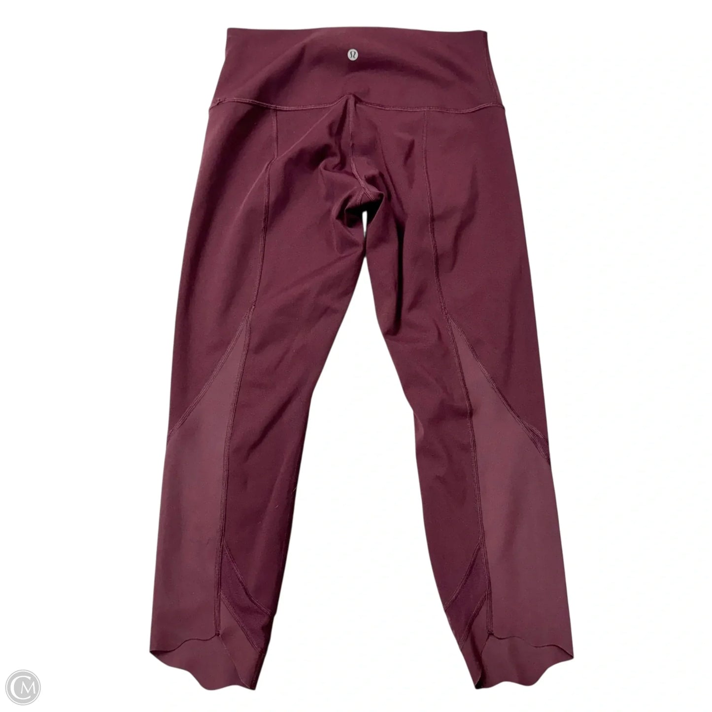 Athletic Leggings Capris By Lululemon In Maroon, Size: L