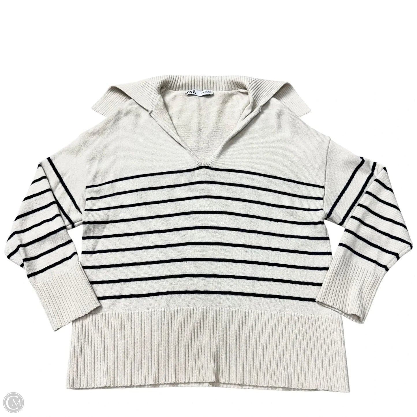 Sweater By Zara In Striped Pattern, Size: M