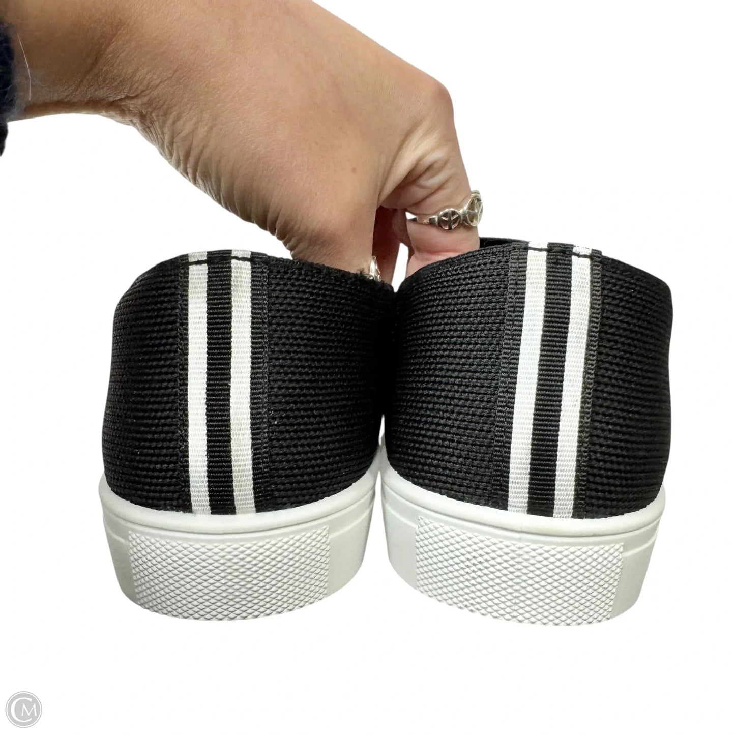 Shoes Sneakers By Happily Grey In Black & White, Size: 7.5