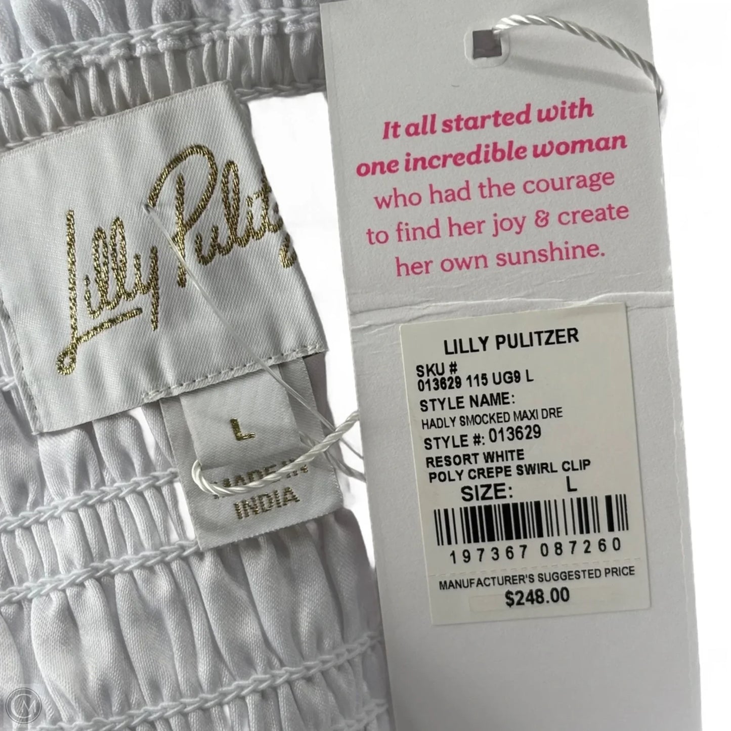 Dress Designer By Lilly Pulitzer In White, Size: L