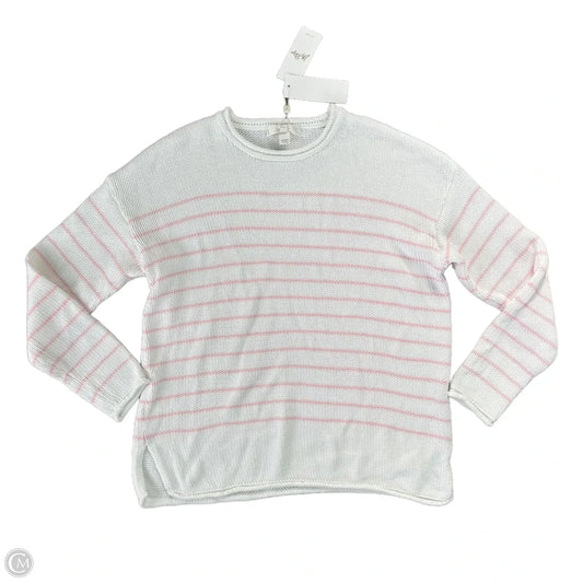 Sweater Designer By Lilly Pulitzer In Pink & White, Size: L