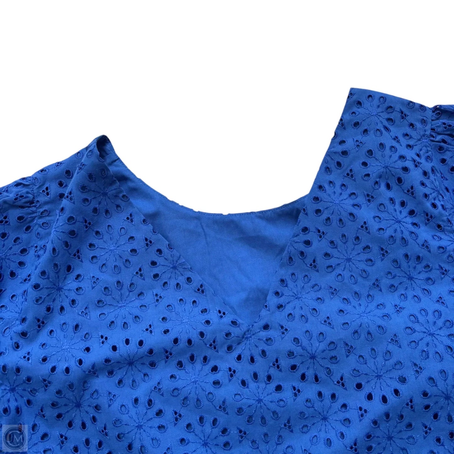 Top Short Sleeve Designer By Lilly Pulitzer In Blue, Size: Xl