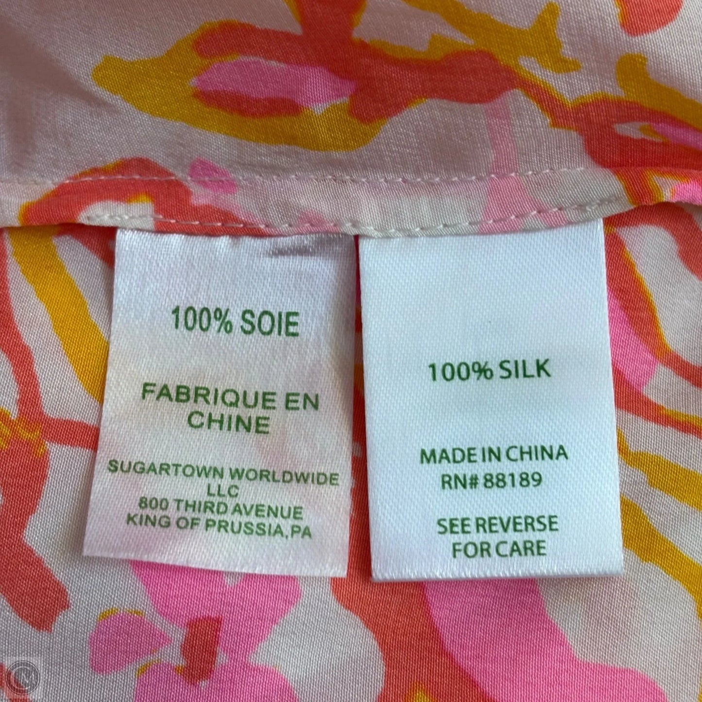 Tank Top Designer By Lilly Pulitzer In Pink & Yellow, Size: Xl