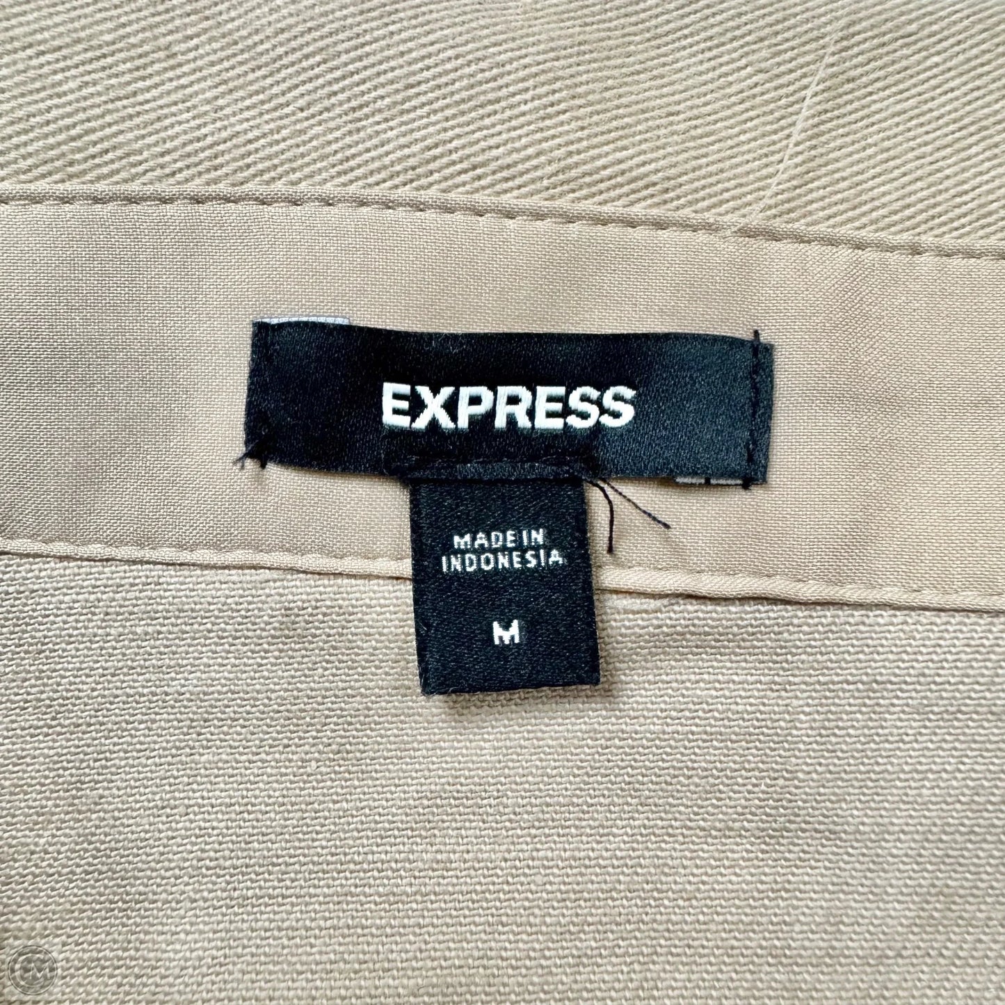 Jacket Shirt By Express In Tan, Size: M