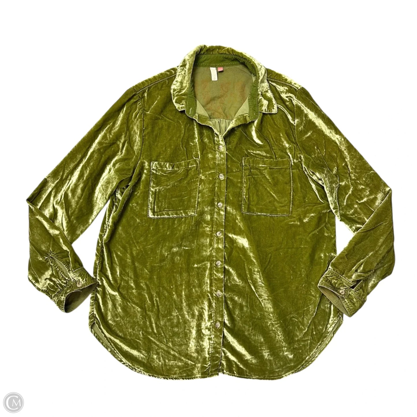 Top Long Sleeve By Pilcro In Green, Size: L