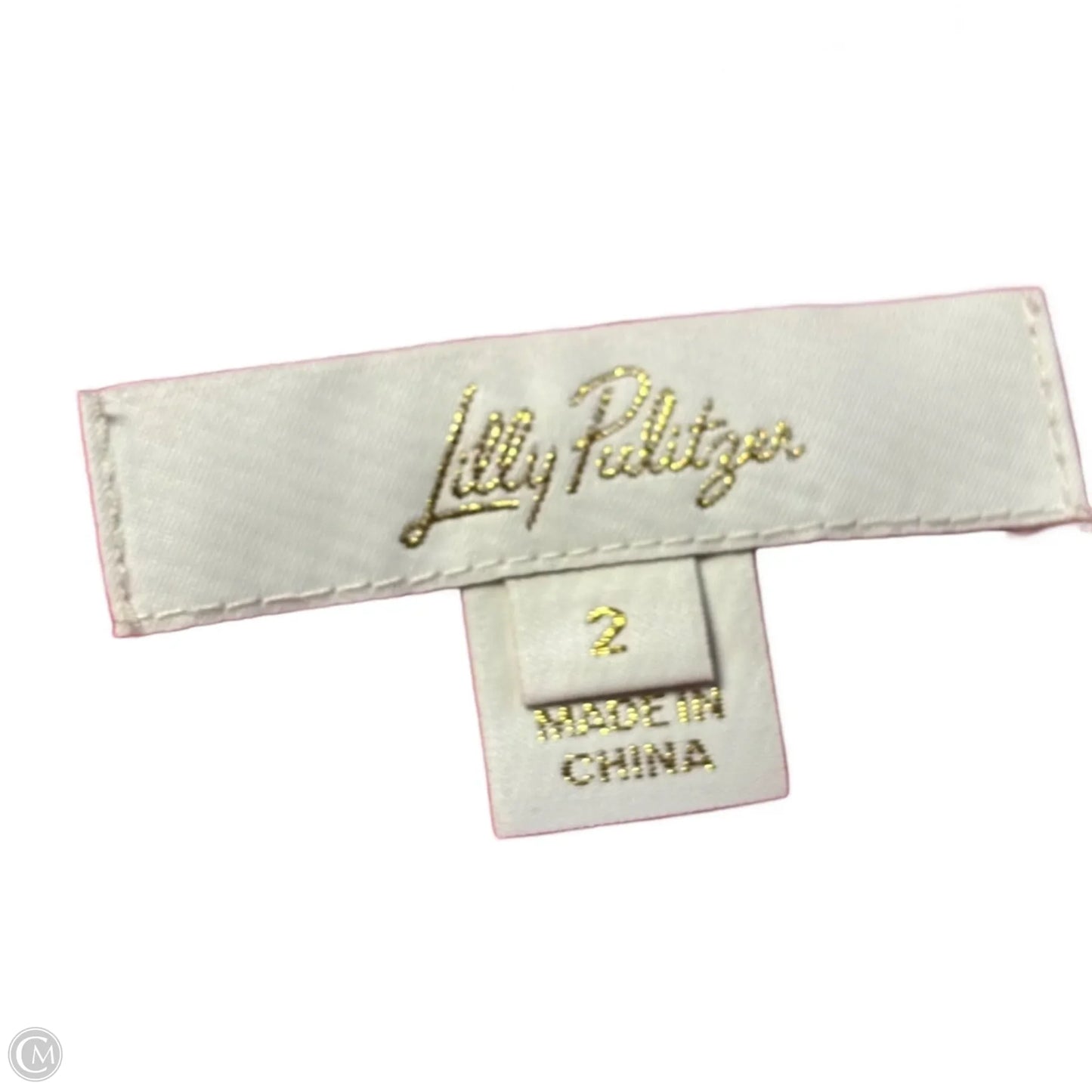 Top Long Sleeve Designer By Lilly Pulitzer In Gold & Pink, Size: Xs