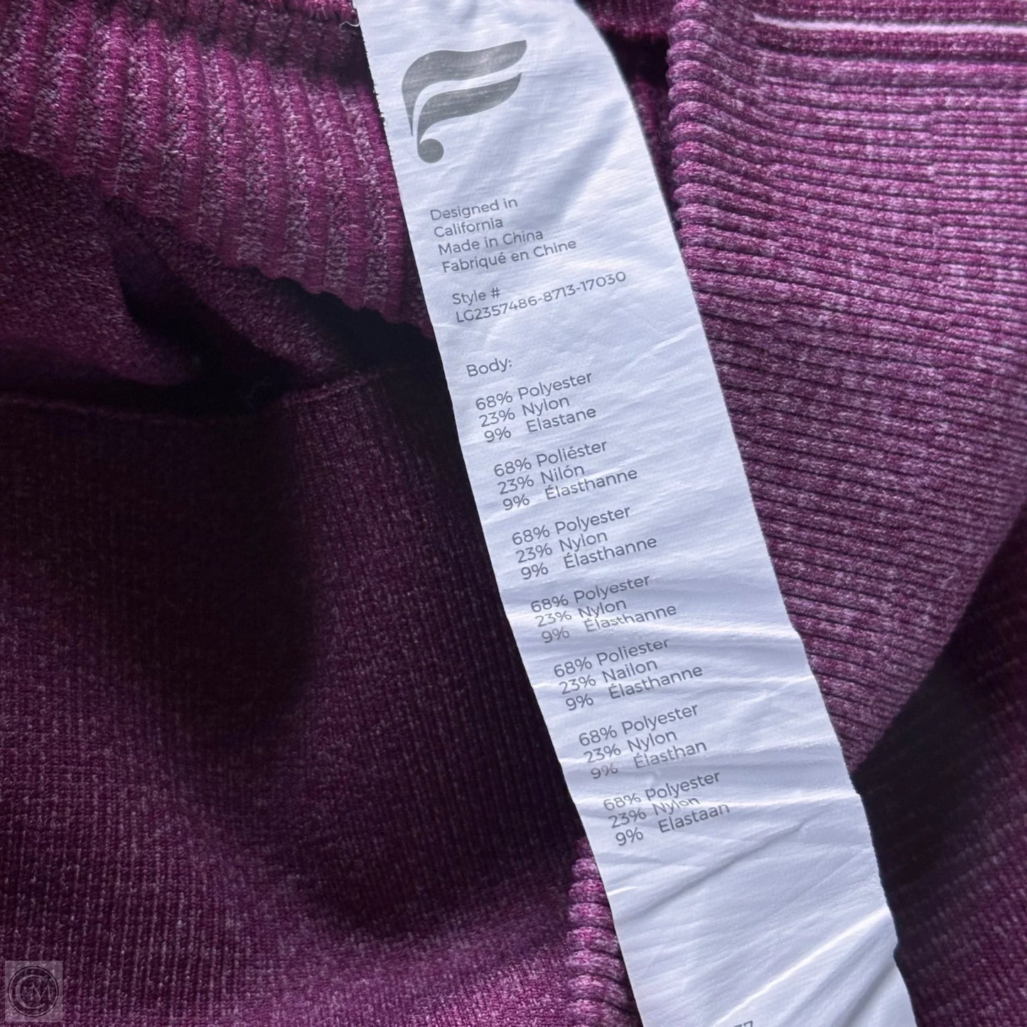 Athletic Pants 2pc By Fabletics In Purple, Size: S