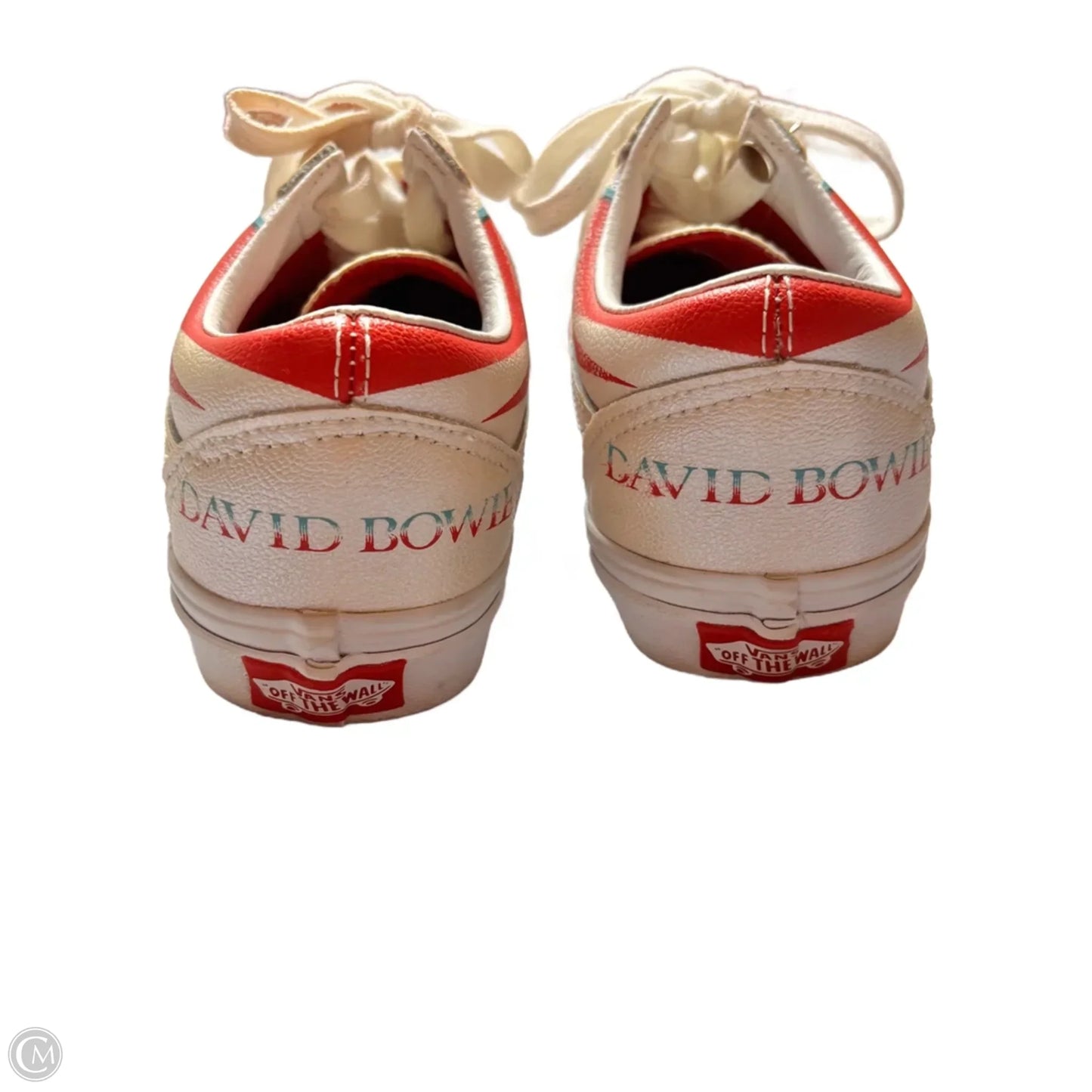 Shoes Sneakers By Vans In Cream & Red, Size: 5