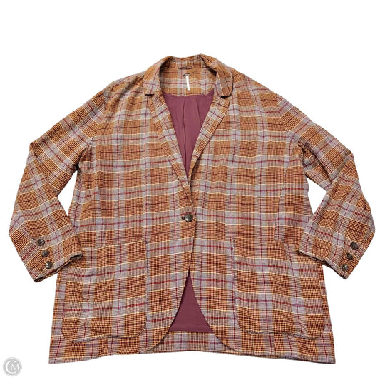 Blazer By Free People In Plaid Pattern, Size: M