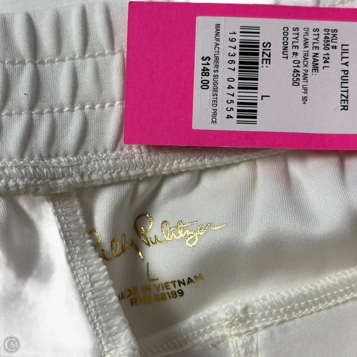 Pants Designer By Lilly Pulitzer In Black & White, Size: L