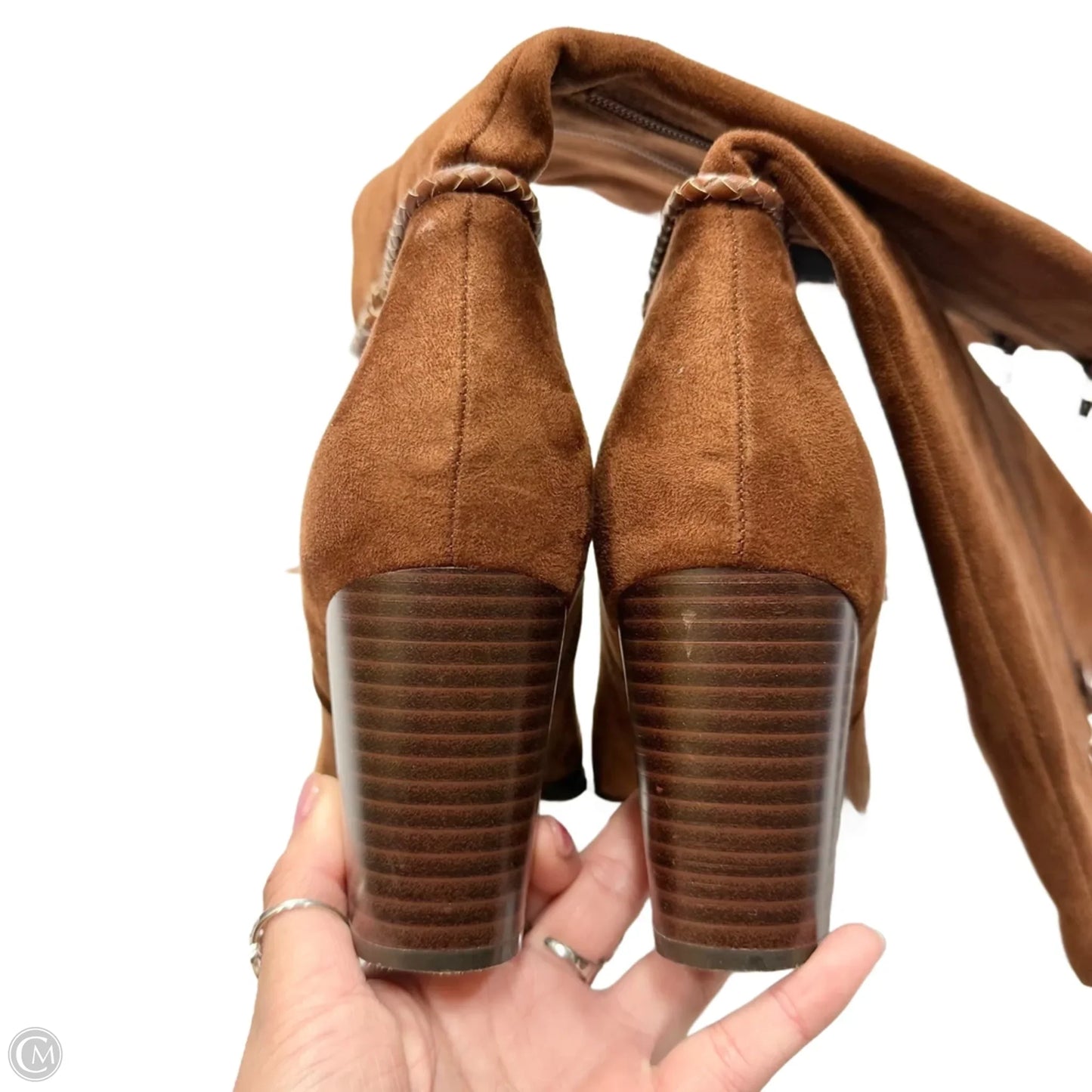 Boots Mid-calf Heels By Aerosoles In Brown, Size: 9.5