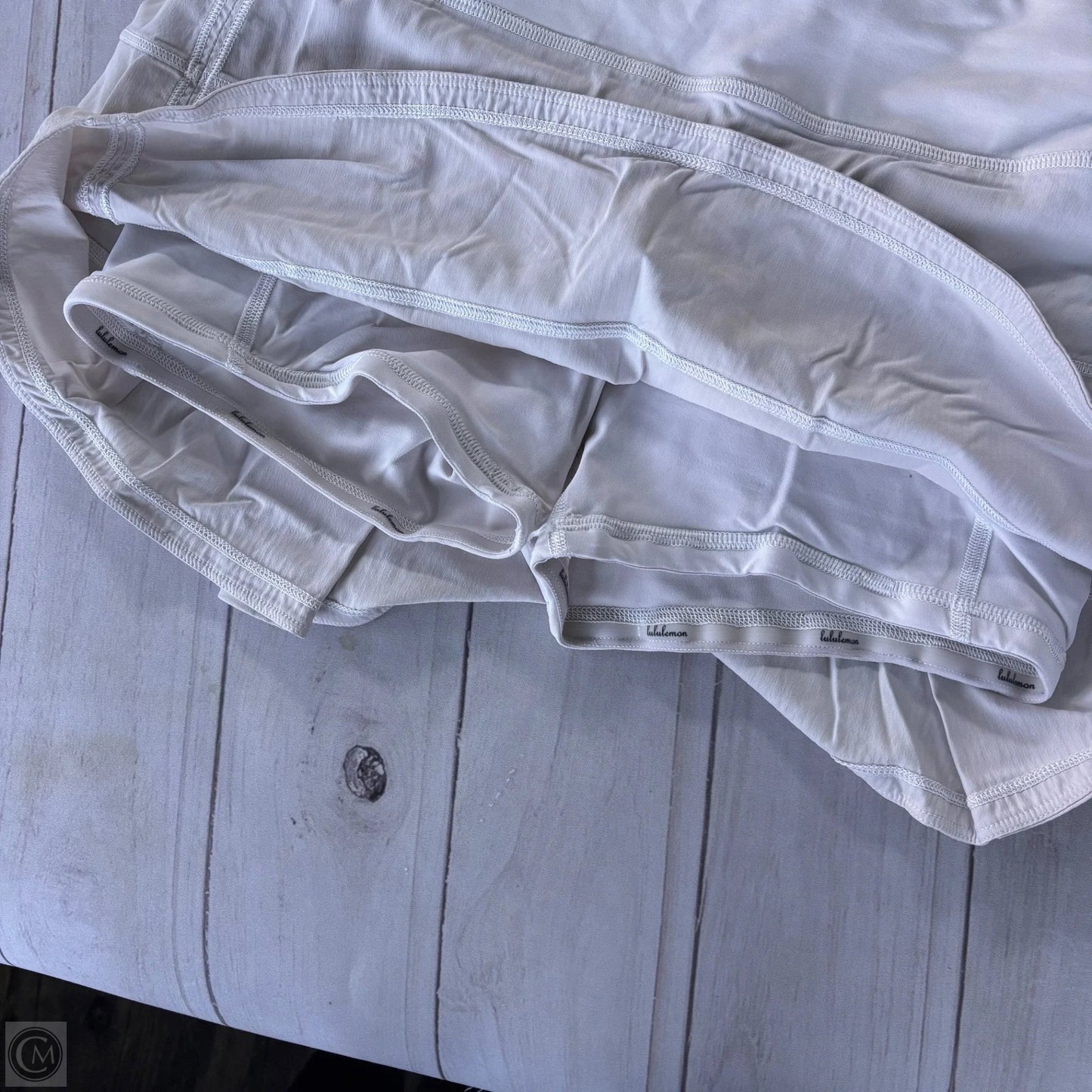 Athletic Skort By Lululemon In White, Size: S