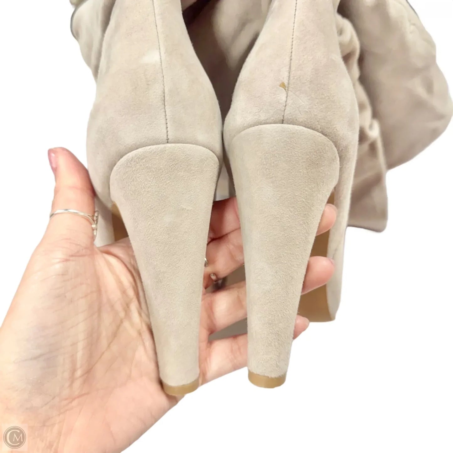 Boots Mid-calf Heels By Nordstrom In Grey, Size: 6.5
