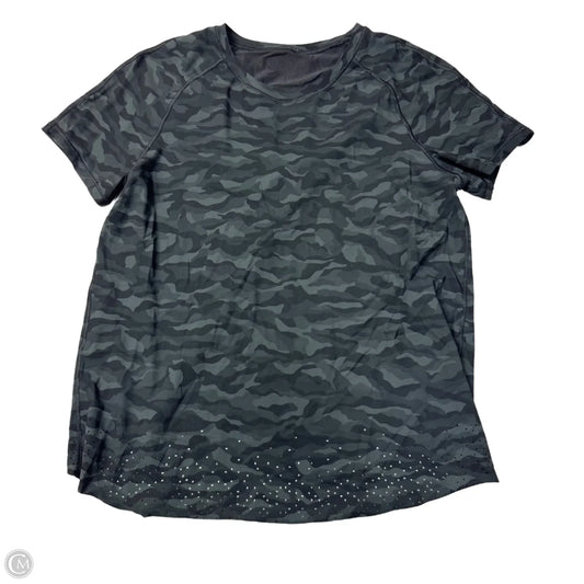 Athletic Top Short Sleeve By Lululemon In Camouflage Print, Size: S