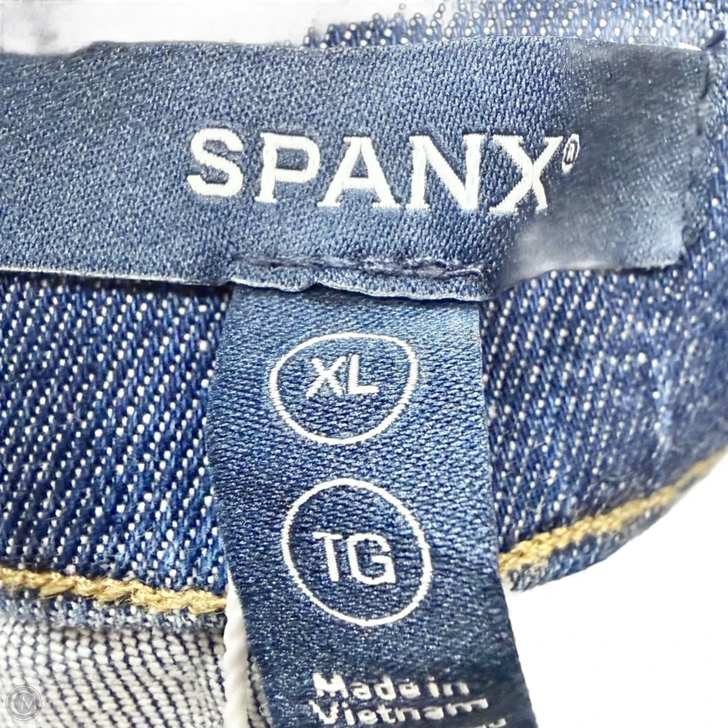 Jeans Flared By Spanx In Blue Denim, Size: Xl