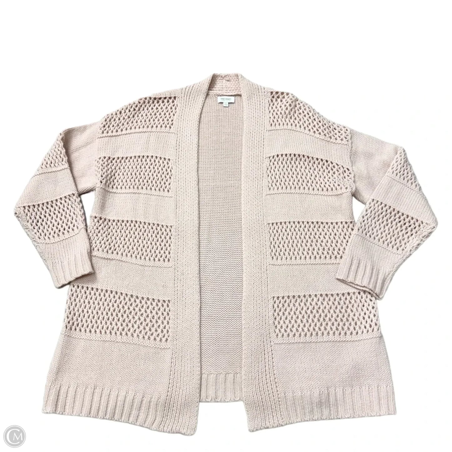 Sweater Cardigan By True Craft In Pink, Size: 1x
