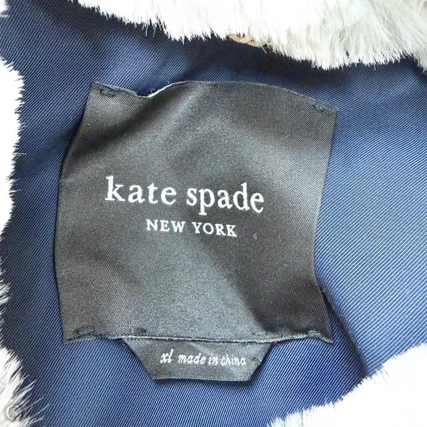Coat Designer By Kate Spade In Navy, Size: Xl
