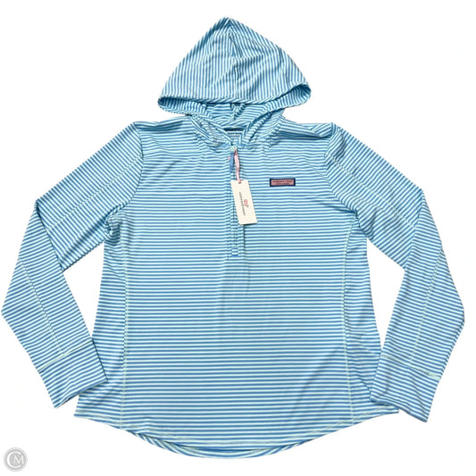 Athletic Top Long Sleeve Hoodie By Vineyard Vines In Striped Pattern, Size: L