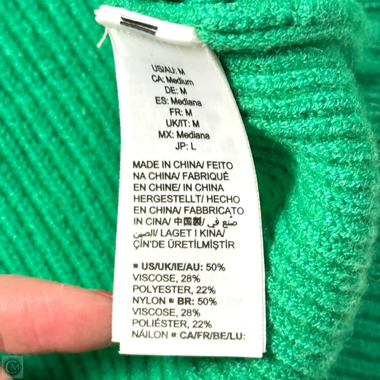 Sweater By The Drop In Green, Size: M