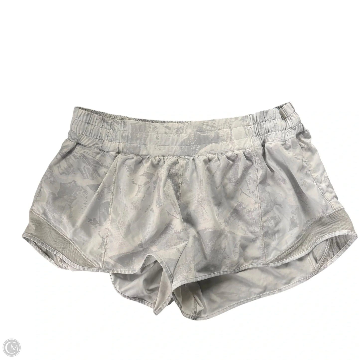 Athletic Shorts By Lululemon In Grey & White, Size: M