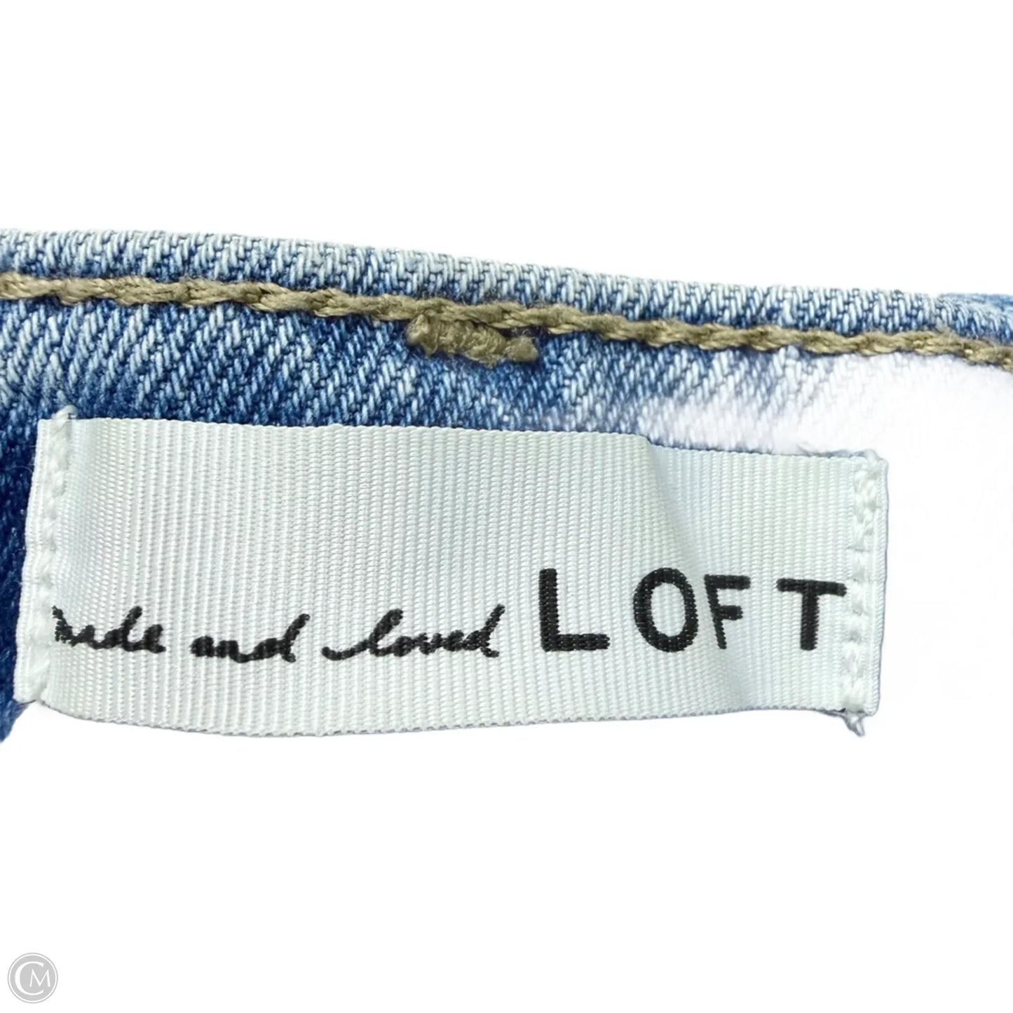 Jeans Wide Leg By Loft In Blue Denim, Size: 4