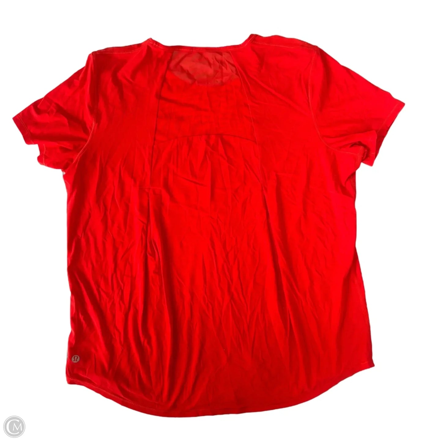 Athletic Top Short Sleeve By Lululemon In Red, Size: L