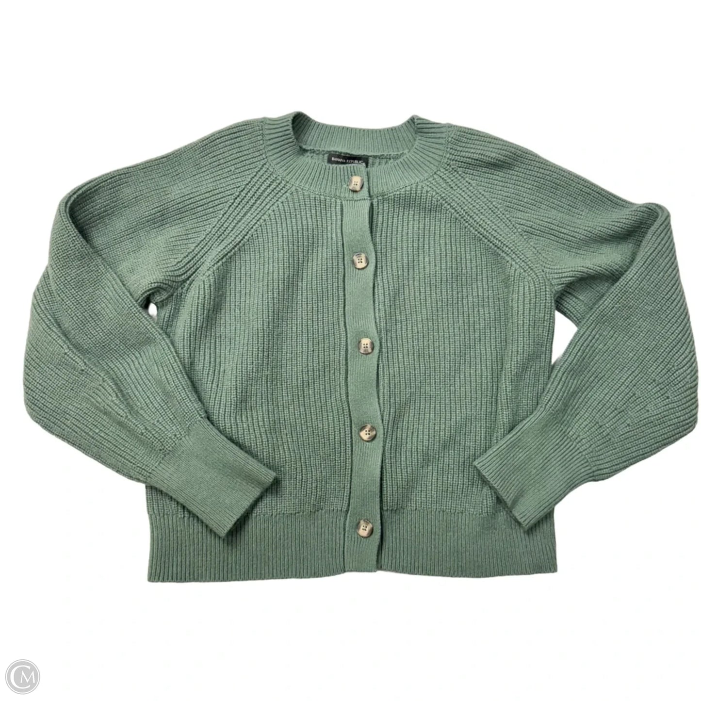 Sweater Cardigan By Banana Republic In Green, Size: Xl