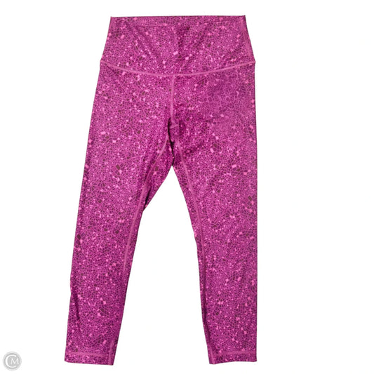 Athletic Leggings Capris By Lululemon In Pink & Purple, Size: M