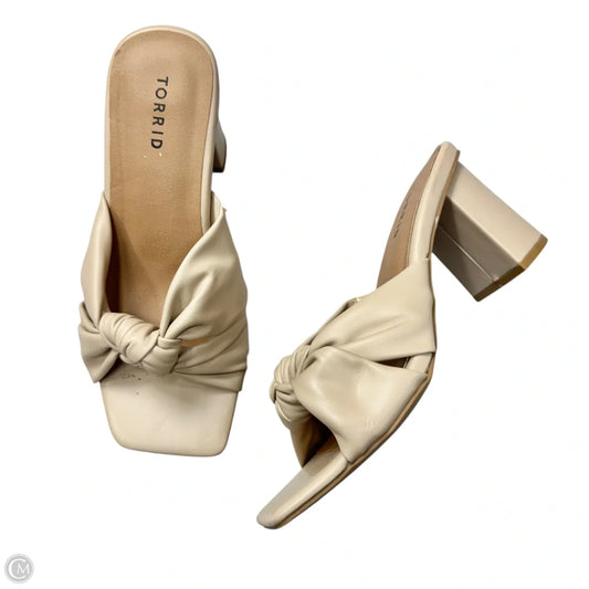 Sandals Heels Block By Torrid In Tan, Size: 9