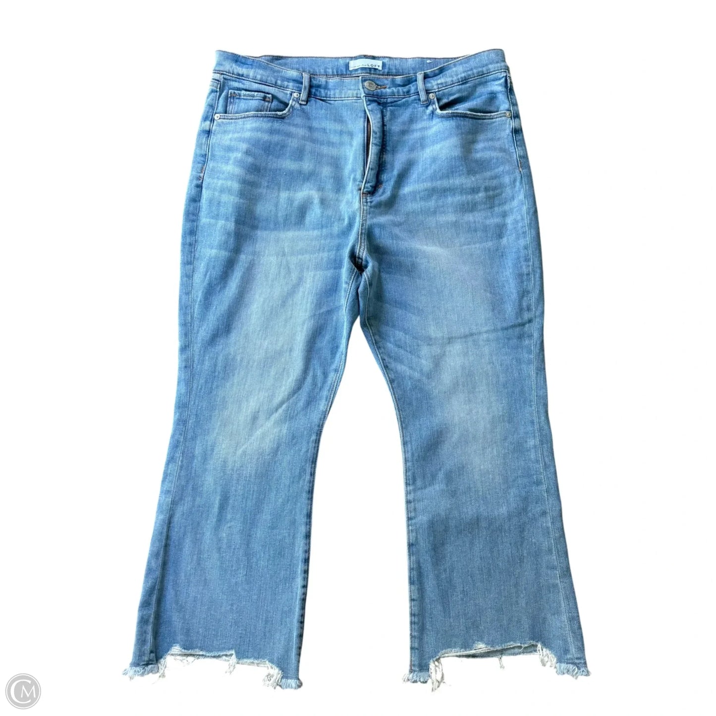 Jeans Straight By Loft In Blue Denim, Size: 16