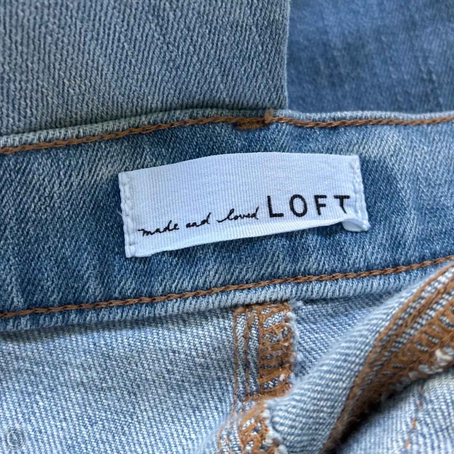 Jeans Straight By Loft In Blue Denim, Size: 16