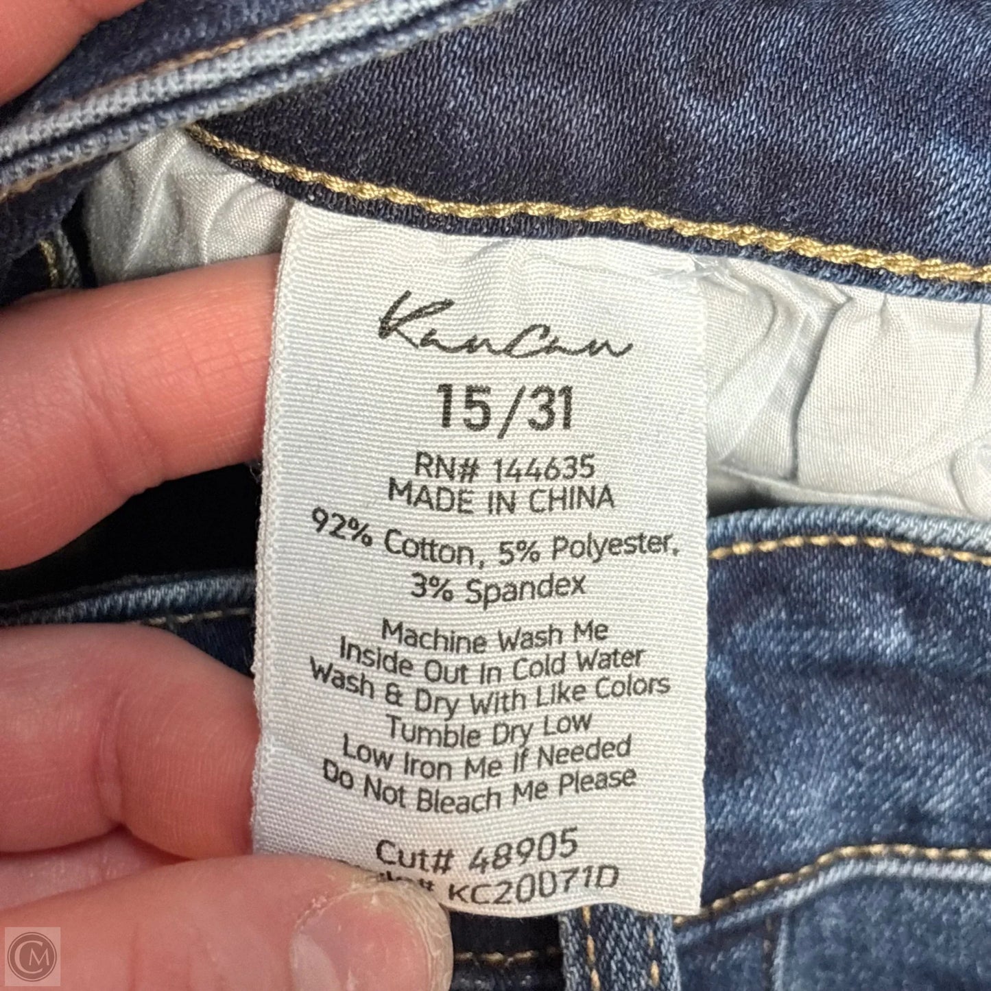 Jeans Boot Cut By Kancan In Blue Denim, Size: 12