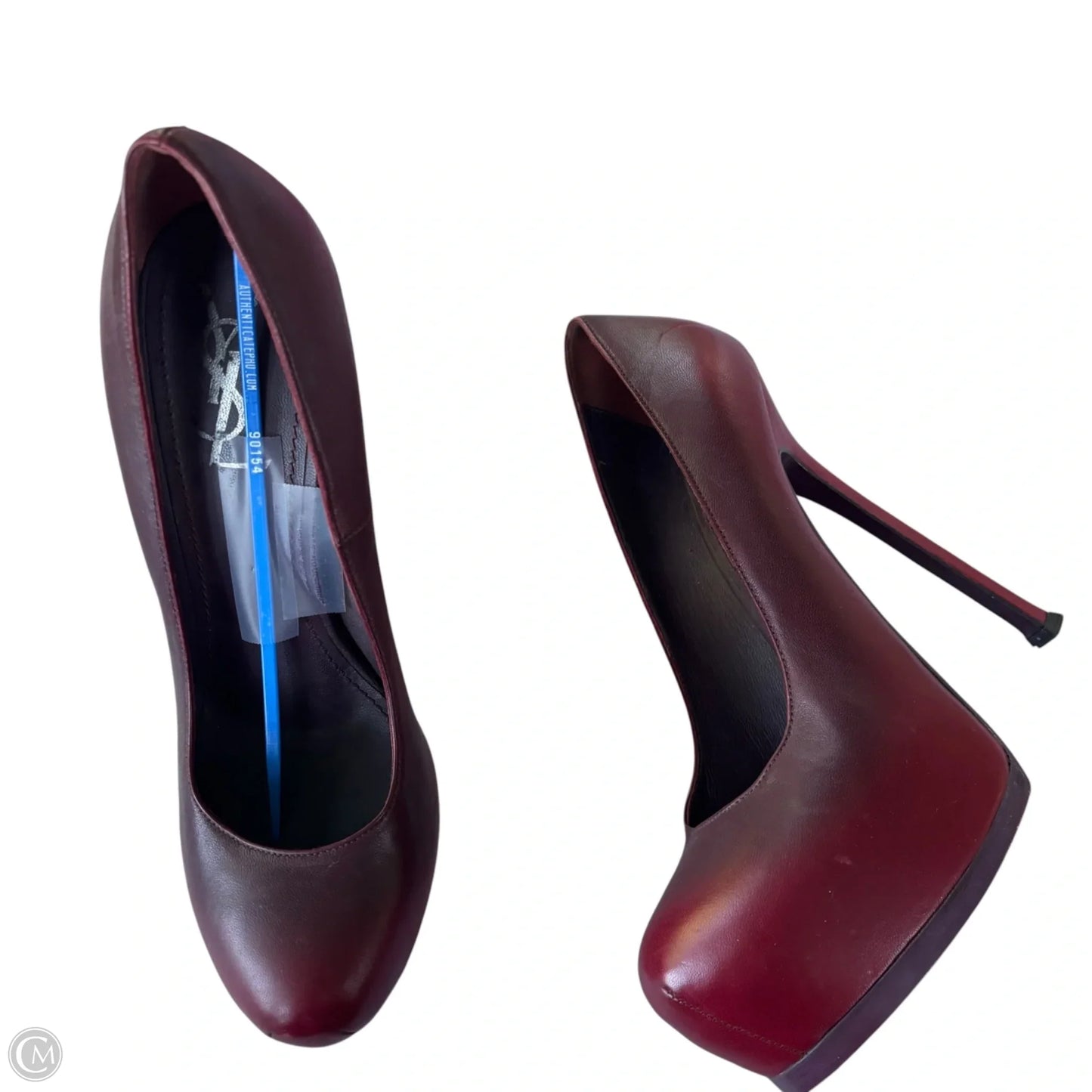 Shoes Luxury Designer By Yves Saint Laurent In Red, Size: 11
