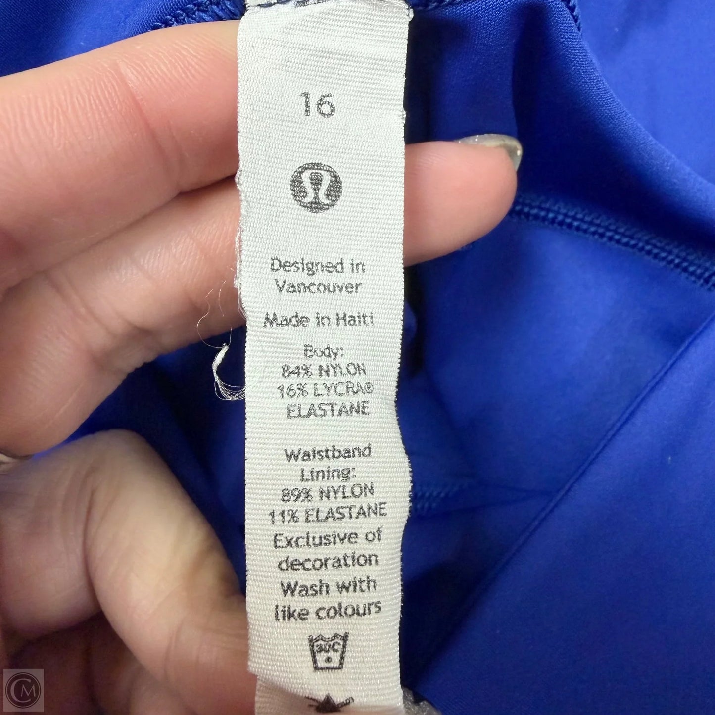 Athletic Leggings Capris By Lululemon In Blue, Size: 16