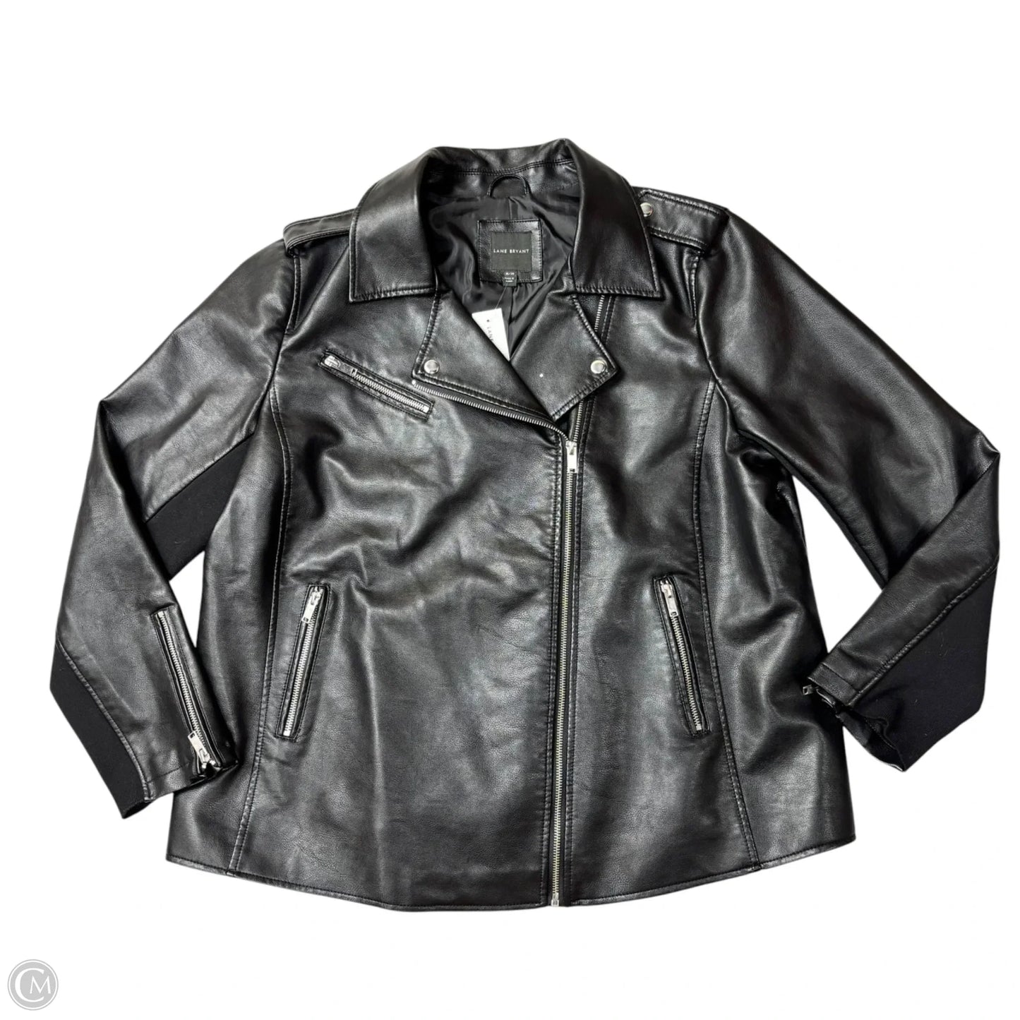 Jacket Leather By Lane Bryant In Black, Size: 1x