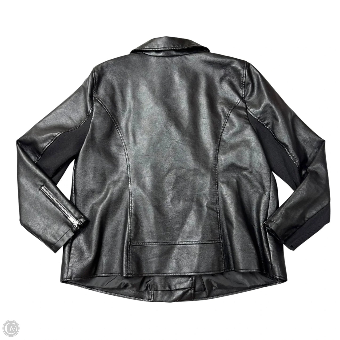 Jacket Leather By Lane Bryant In Black, Size: 1x
