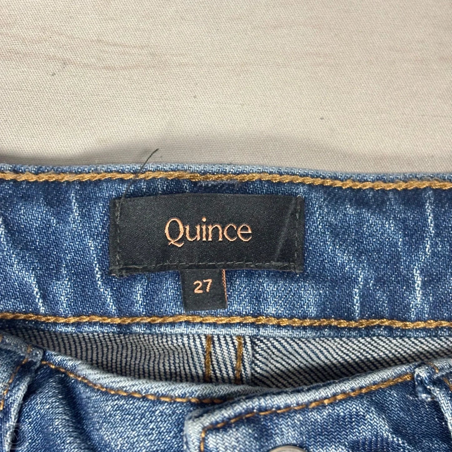 Jeans Straight By Quince In Blue Denim, Size: 4