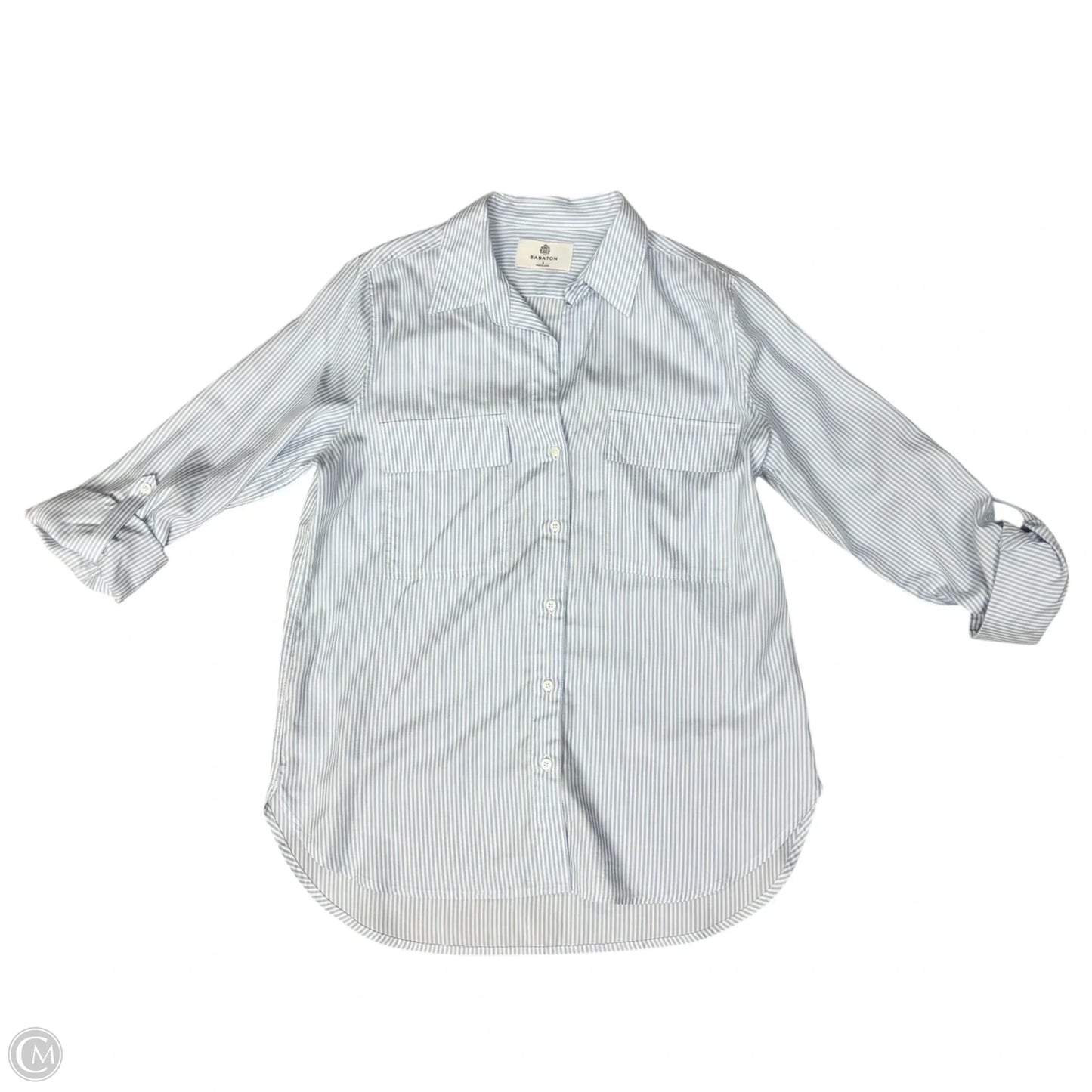 Top Long Sleeve By Babaton In Striped Pattern, Size: S