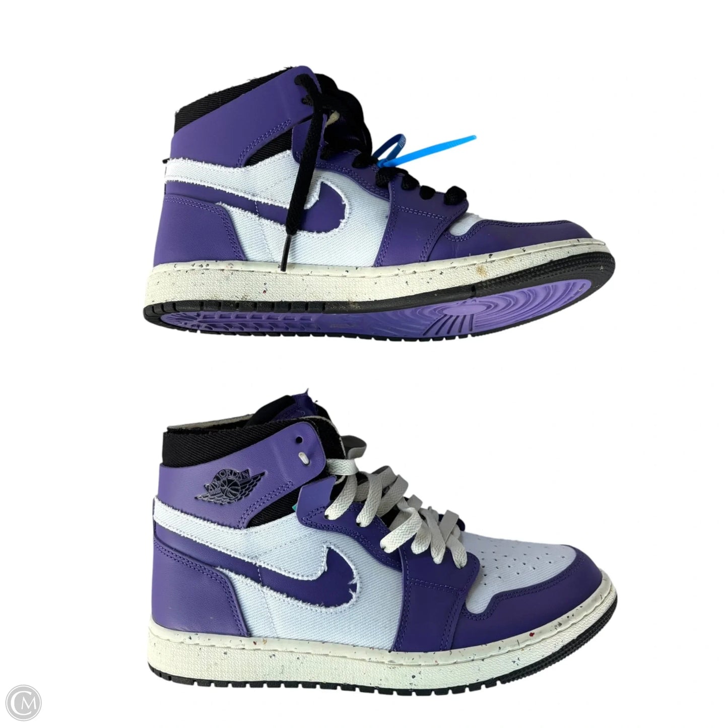 Shoes Luxury Designer By Jordan In Purple, Size: 7