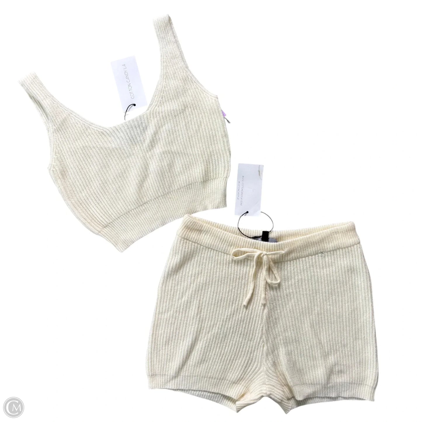 Shorts Set By Cotton Candy Land In White, Size: M