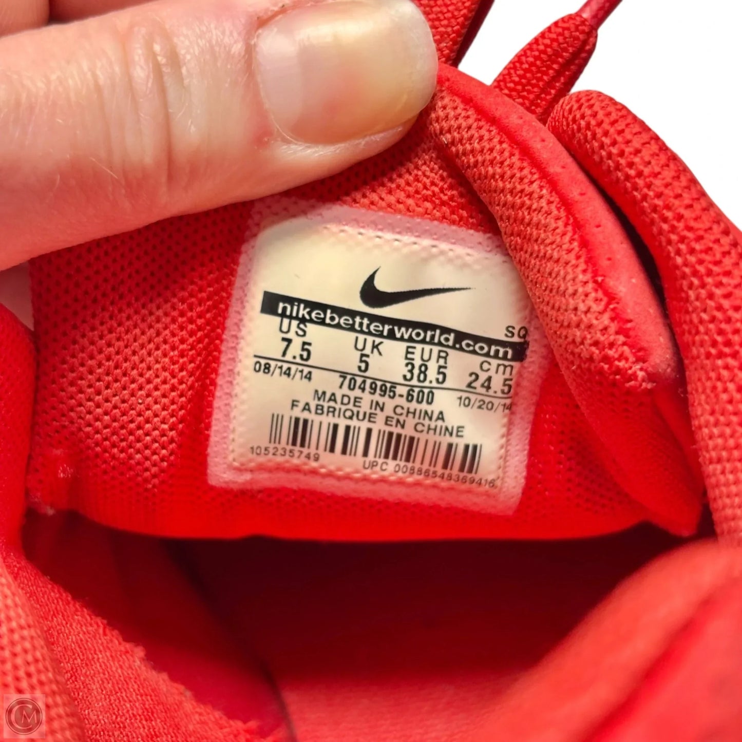Shoes Athletic By Nike In Red, Size: 7.5