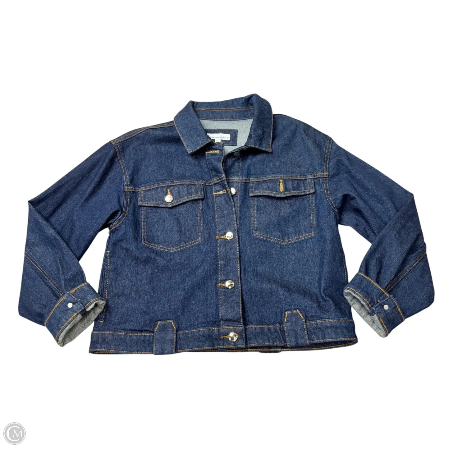 Jacket Denim By Loft In Blue Denim, Size: M
