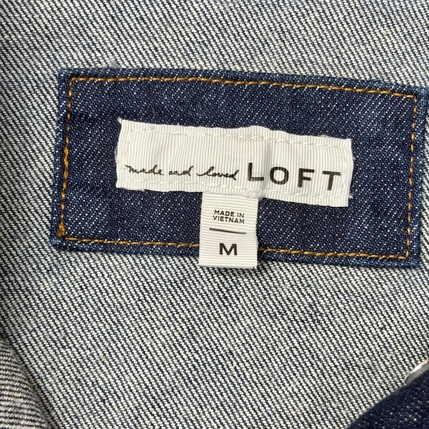Jacket Denim By Loft In Blue Denim, Size: M