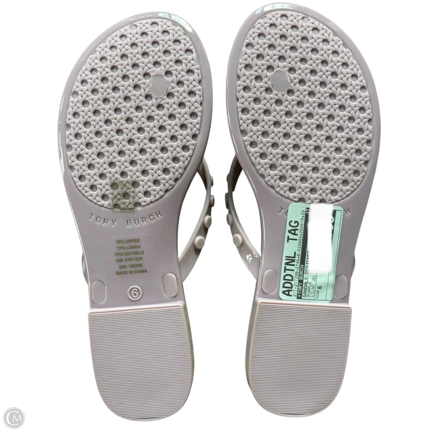 Sandals Designer By Tory Burch In Purple, Size: 6