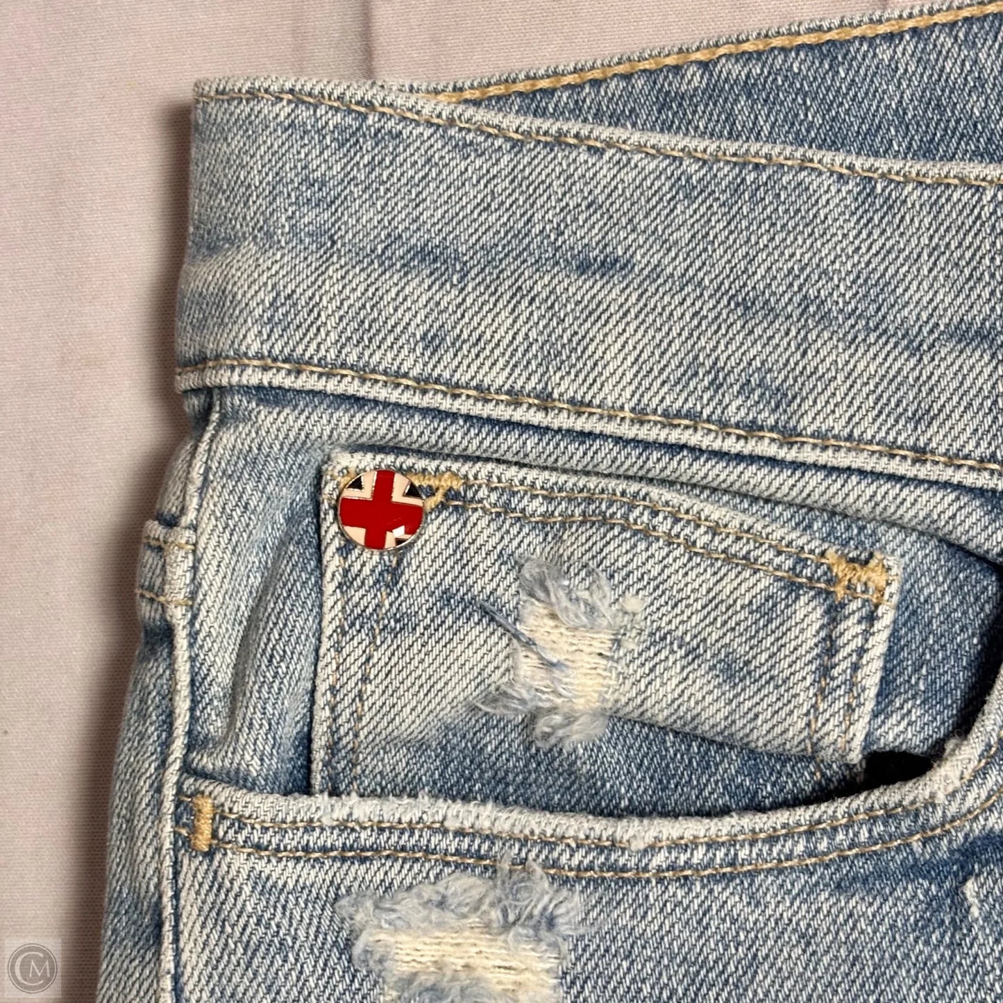 Jeans Straight By Hudson In Blue Denim, Size: 4